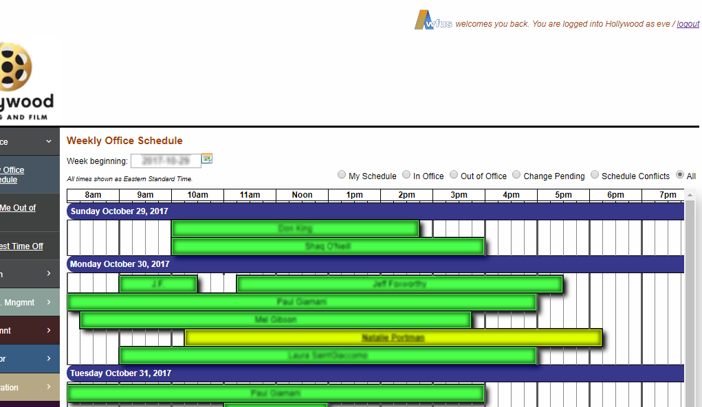 Sample Office Schedule